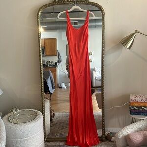 Line and Dot Silk-Like Dress - NEVER WORN